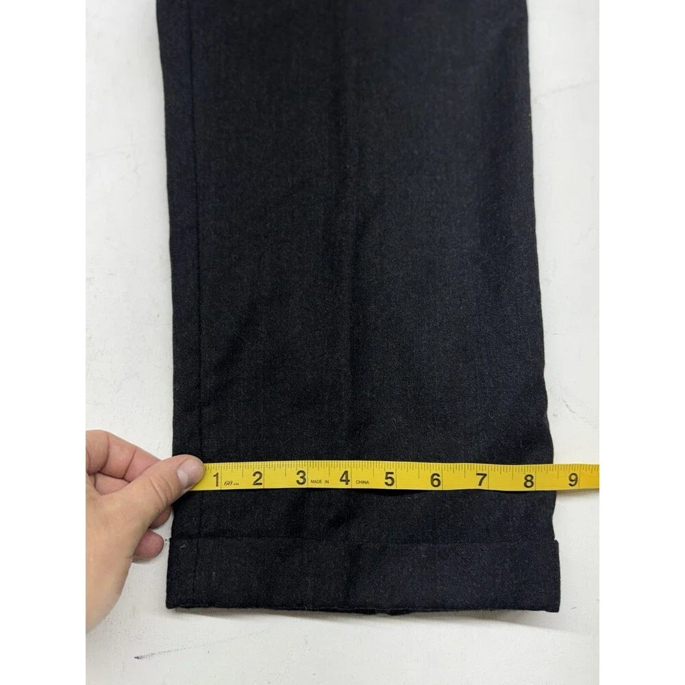 Enzo Mantovani Zignone Dress Pants Cuffed Mens 36x32 Charcoal Wool Cashmere Boho